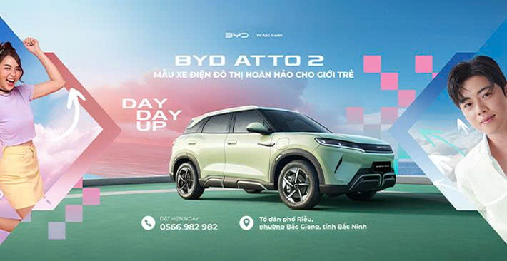 BYD ATTO 2 – Mẫu Xe Điện Đô Thị Hoàn Hảo Cho Giới Trẻ